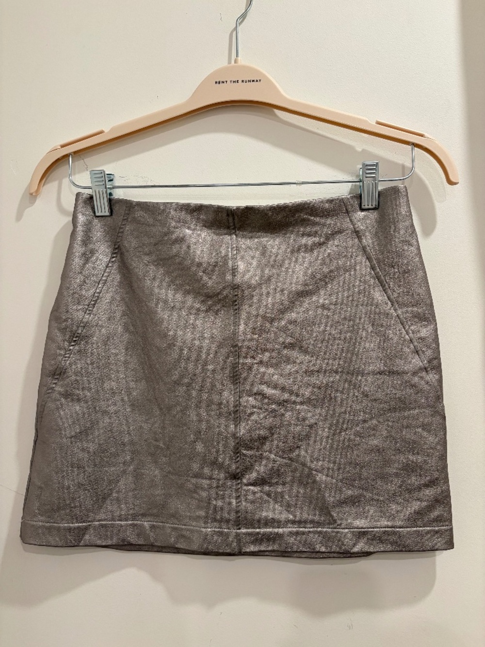 Women’s Silver Metallic Mini Skirt (Size S)